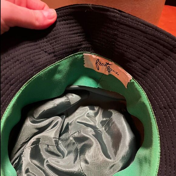 Vintage Frost Bros Black Velvet Cloche Hat San Antonio w/ Hat Box main image 6